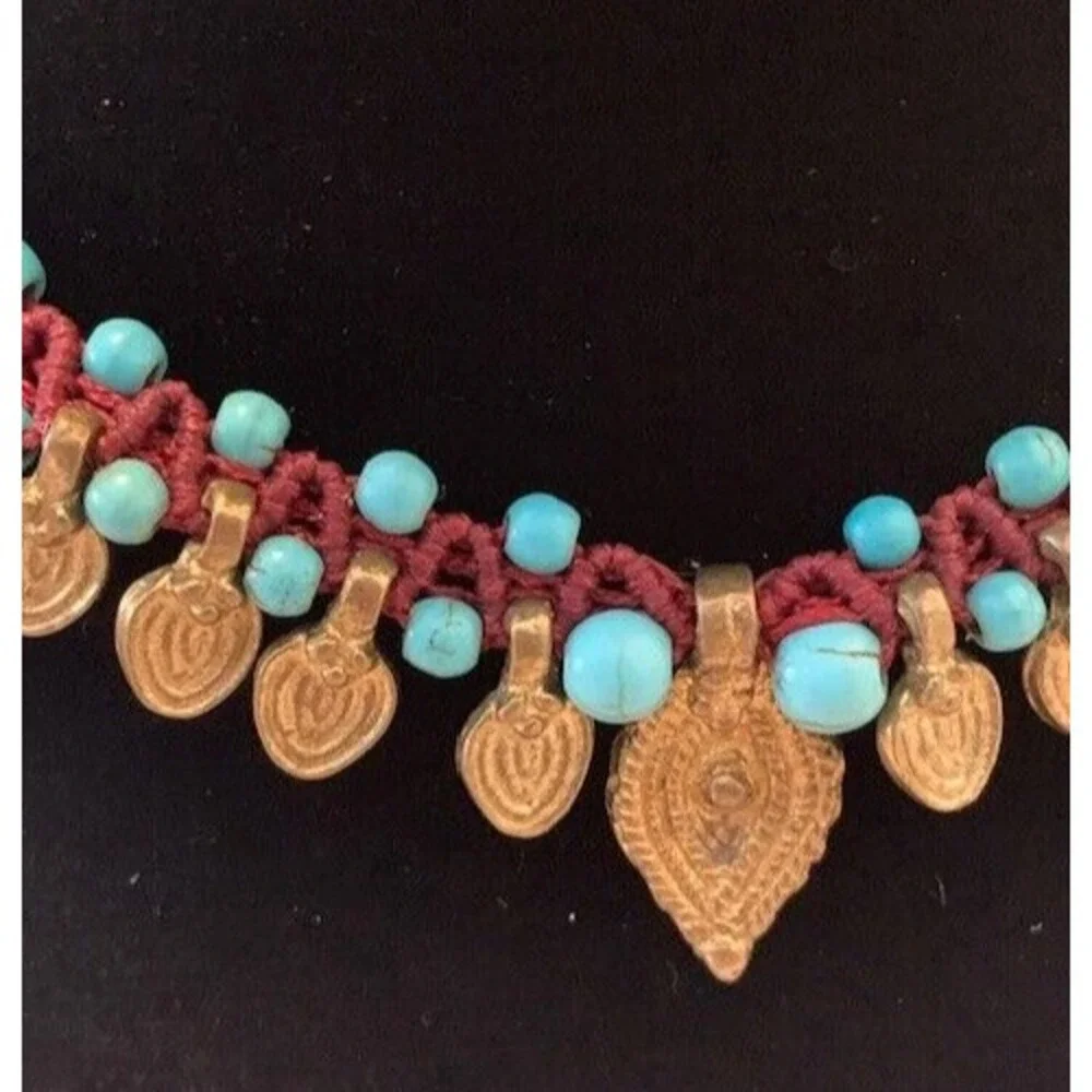 Statement Necklace Handmade Paulina Barcelona OOAK Boho Ethnic Adjustable Spain